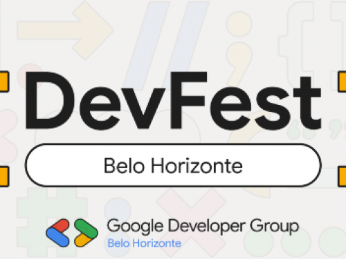 Fundo claro com a escrita: DevFest Belo Horizonte