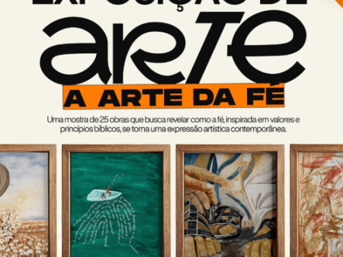 foto promocional com vários quadros pintados 