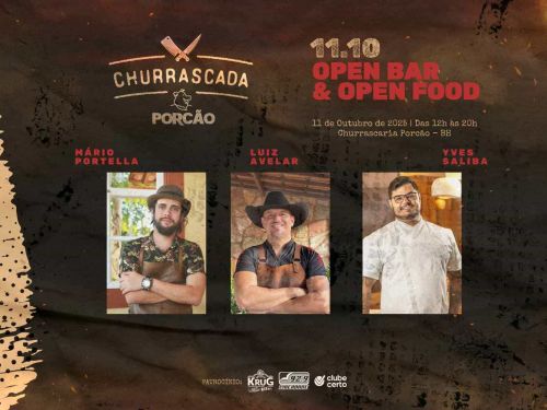 Pôster de divulgação com imagem de três homens