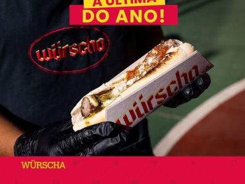Feirinha Aproxima "A última do ano" - Poster com fotografia de cachorro quente
