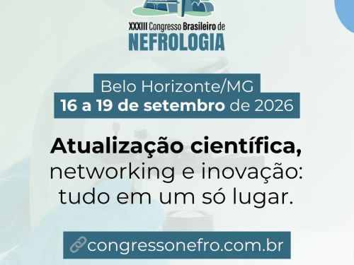 XXXIII Congresso Brasileiro de Nefrologia 2026