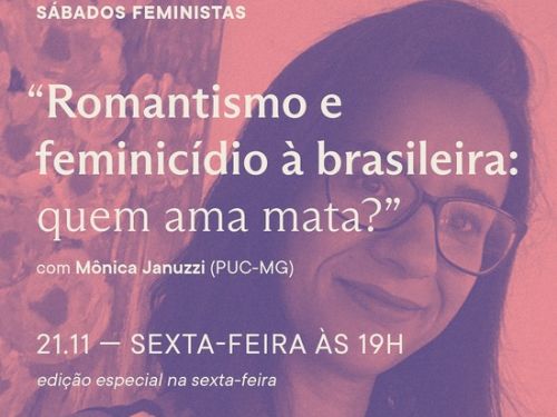 fly com informações sobre o evento e uma foto da escritora 
