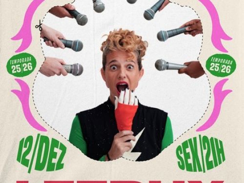 Ilustração de divulgação com foto da atração: Letrux. 