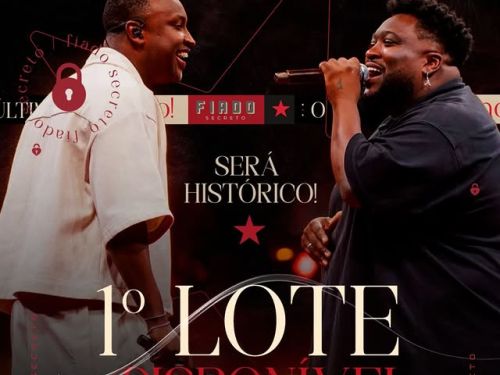 Fiado Secreto - "O último do Ano!": Poster de Divulgação com foto de dois homens cantando