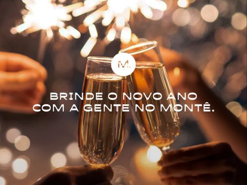 Imagem de duas pessoas brindando com fogos atras 