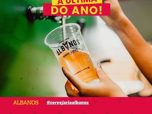 Feirinha Aproxima "A última do ano" - Poster com fotografia de um copo de chopp