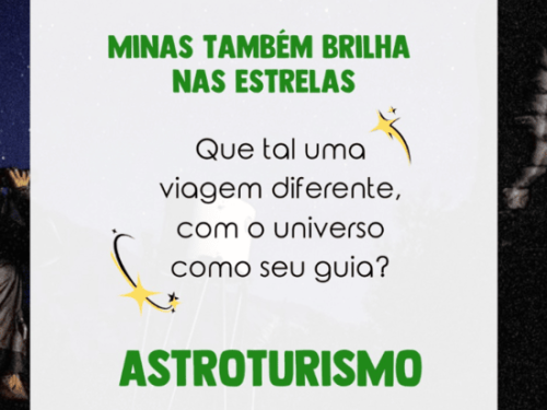 foto promocional divulgando sobre o astroturismo e algumas estrelas 
