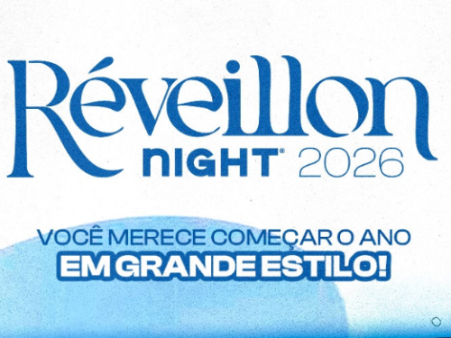 Imagem de fundo branco com azul, com o nome do evento em destaque