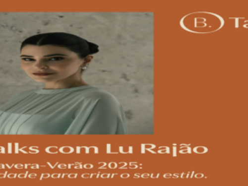Cartaz divulgação B. Talks com Lu Rajão Primavera-Verão