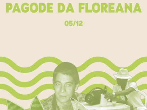 Flyer de divulgação, nas cores verde com imagem ilustrativa do cantor Zeca Pagodinho.