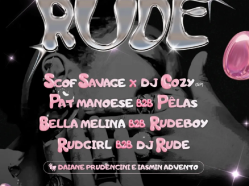 Flyer de divulgação com o line up