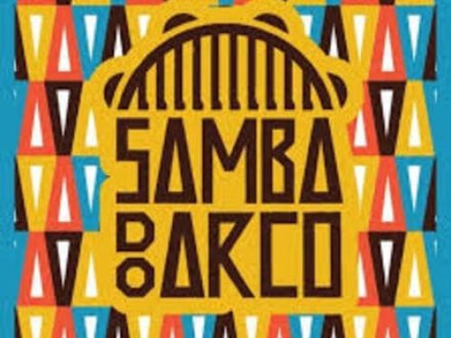 Logo do Samba do Arco nas cores amarela