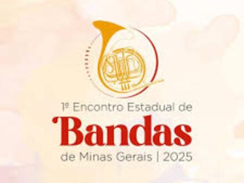 Logotipo do evento: 1º Encontro Estadual de Bandas de Minas Gerais 2025