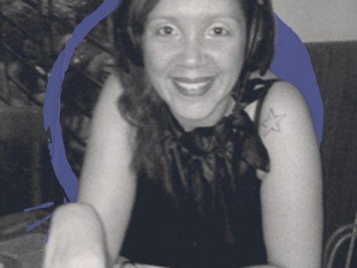 Flyer com fotografia da dj Dju