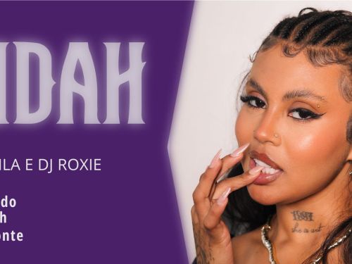 Cartaz divulgação com a foto da cantora Budah, metade da imagem é roxa com o nome “Budah” e informações do evento em Belo Horizonte.