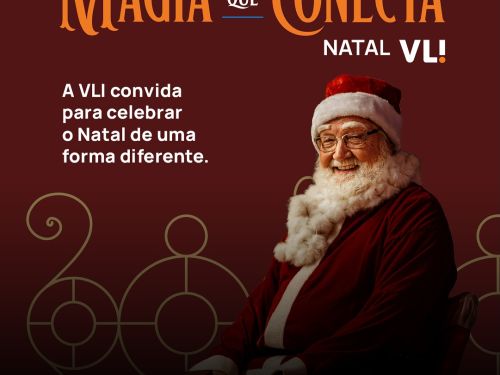 Imagem de um senhor vestido de Papai Noel.
