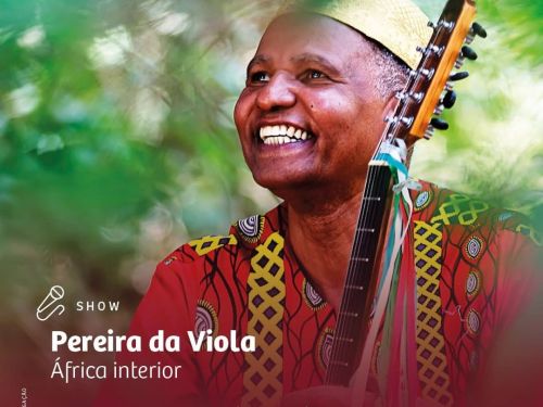 Flyer de divulgação com imagem do artista Pereira da Viola, texto informa o evento.