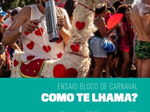 Flyer de divulgação com imagem do festejo do bloco