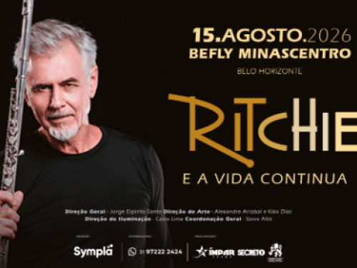 Imagem com o fundo preto, com um homem do lado esquerdo, e do lado direto o nome, local e data do evento.