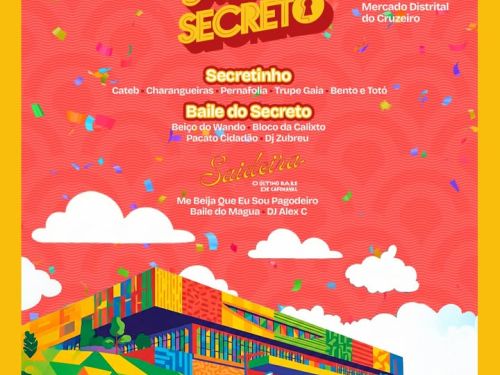 Cartaz de divulgação do evento Baile Secreto