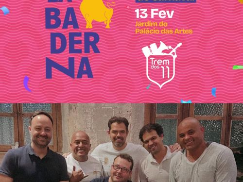 Flyer de divulgação do evento com atração: Trem dos 11