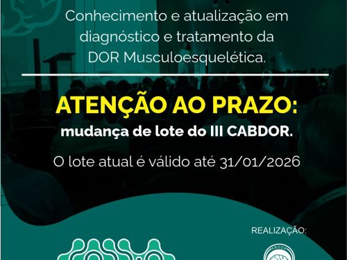 III CABDOR – Congresso da Associação Brasileira da Dor Musculoesquelética 2026