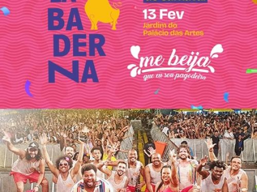 Flyer de divulgação do evento com atração: Me Beija que eu sou Pagodeiro
