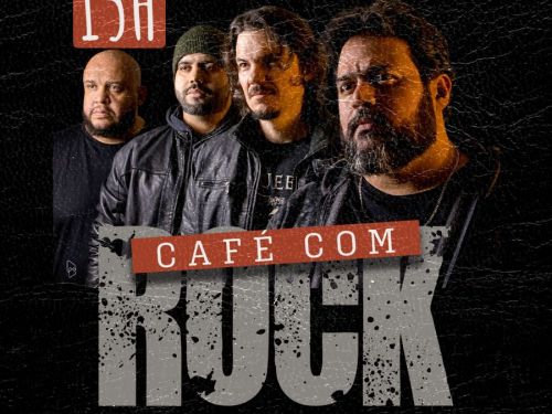 Flyer oficial de divulgação do evento Café com Rock 
