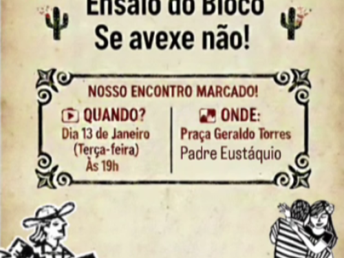 Ensaio 2026: Bloco Não se Avexe Não