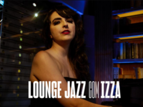 Cartaz de divulgação do evento com imagem da artista Izza