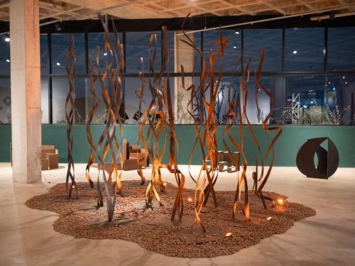 escultura da exposição