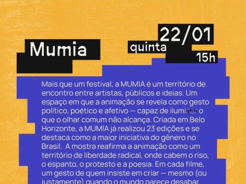 Múmia: Mostra Udigrudi Mundial de Animação 2026