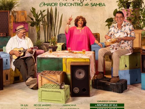 Cartaz oficial da turne do evento Zeca & Alcione & Jorge Aragão: O Maior Encontro do Samba