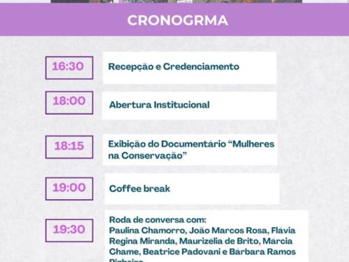 flyer com a programação do evento