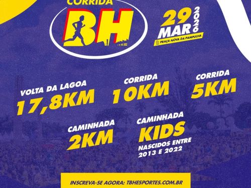 Plano de fundo azul com informações sobre as quatro modalidades sinalizadas de amarelo 