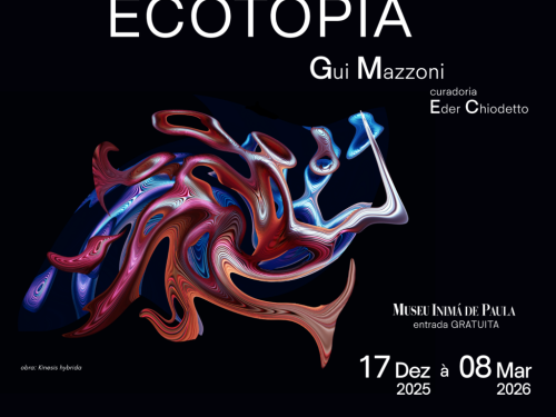 foto convidativa da esposição contento titulo, hora, data e local 