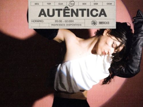 Cartaz de divulgação com fotografia da artista Nina Maia