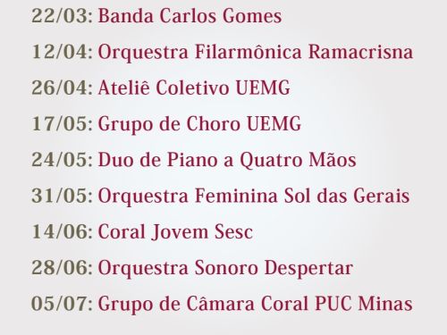 Foto informativa sobre as edições e data que ocorrera o evento 