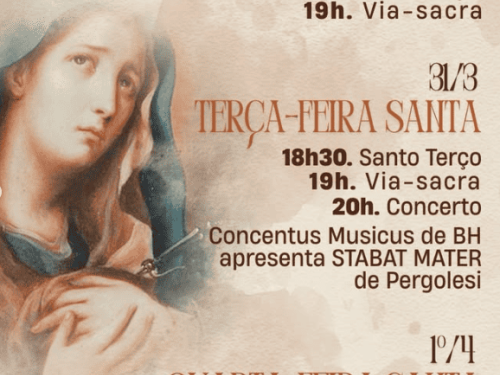 Semana Santa 2026 do Santuário Arquidiocesano São Francisco de Assis