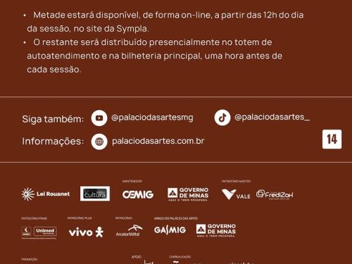 Foto informativa sobre retirada de ingressos 