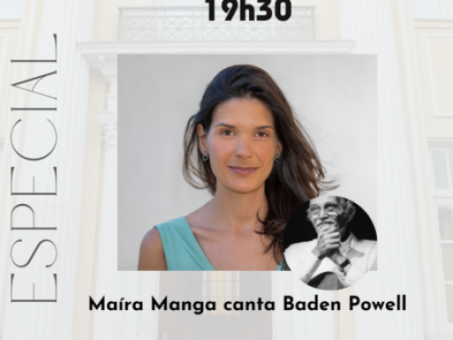 Flyer oficial do evento Show “Maíra Manga canta Baden Powell”