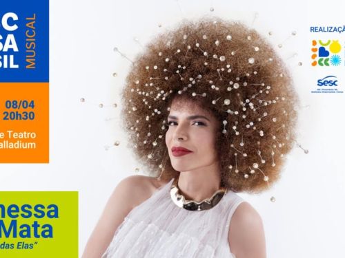 Folder de divulgação. Artista Vanessa da Mata.