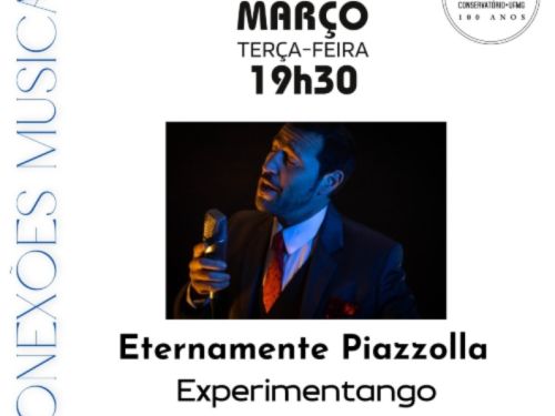 Folder de divulgação do espetáculo. Ao centro, imagem reduzida do artista Dante Alessandro cantando, ele veste terno e segura o microfone com uma das mãos. Informações sobre o evento escritas nas partes superior e inferior da imagem.