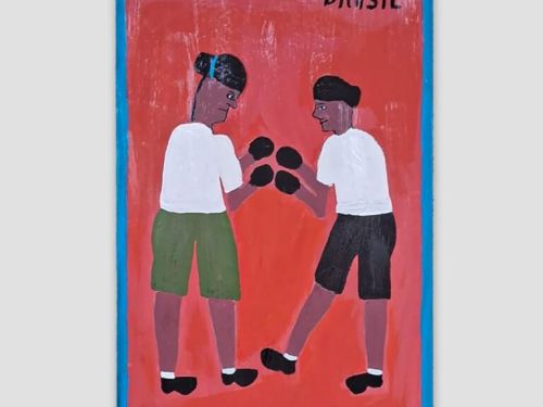 Meme: cartaz com o desenho de dois lutadores gesticulando uma pose de confronto. Mensagem escrita na parte superior do cartaz "Eles lutado pelo Brasil"