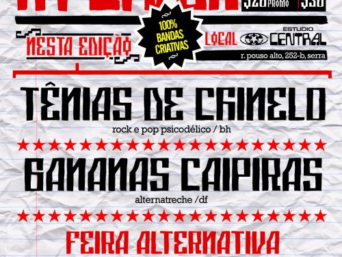 No Cover: Bananas Caipiras (DF) + Tênias de Chinelo (BH)