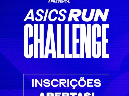 Foto de capa contendo titulo da corrida em branco e plano de fundo na cor azul