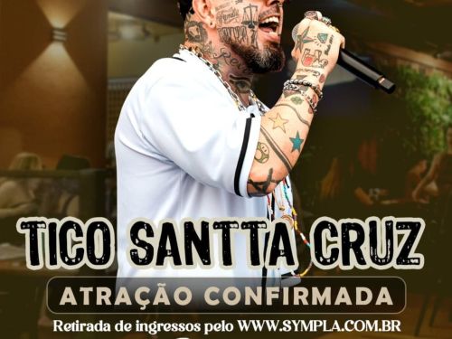 Foto do cantor Tico Santta Cruz, um das 4 atrações confirmadas para o festival 