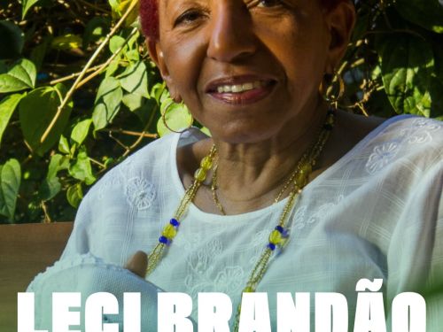 Cartaz com fotografia da artista Leci Brandão