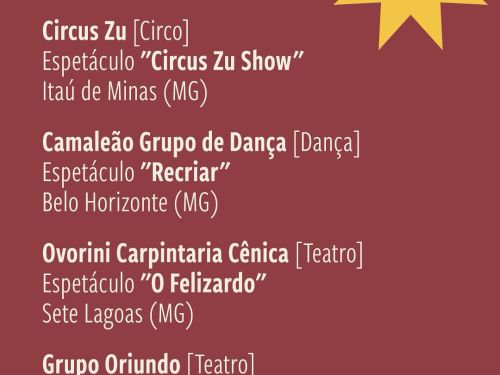 Foto informativa sobre as atrações no festival 