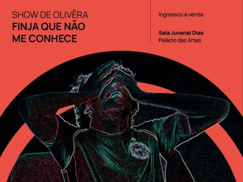 Foto de capa convidativa para o show do cantor Olivêra: “Finja que não me conhece”